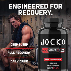 Boîte de Jocko Fuel Good Night 2.0 avec informations nutritionnelles