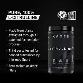 Boîte de Kaged L-Citrulline avec étiquette visible