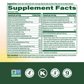 Boîte de la multivitamine MegaFood avec 60 comprimés