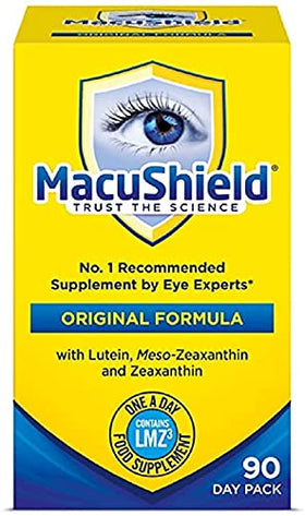 Boîte de MacuShield Complément Alimentaire Oculaire 90 Capsules vue de face