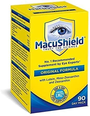 Boîte de MacuShield Complément Alimentaire Oculaire sur une table