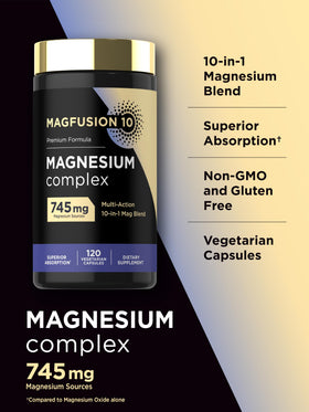 Boîte de Magfusion-10 complément alimentaire avec capsules ouvertes
