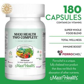 Boîte de Maxi Health Multivitamines avec capsules visibles