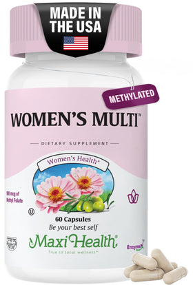 Boîte de Maxi Health Multivitamines Femmes 60 Capsules vue de face