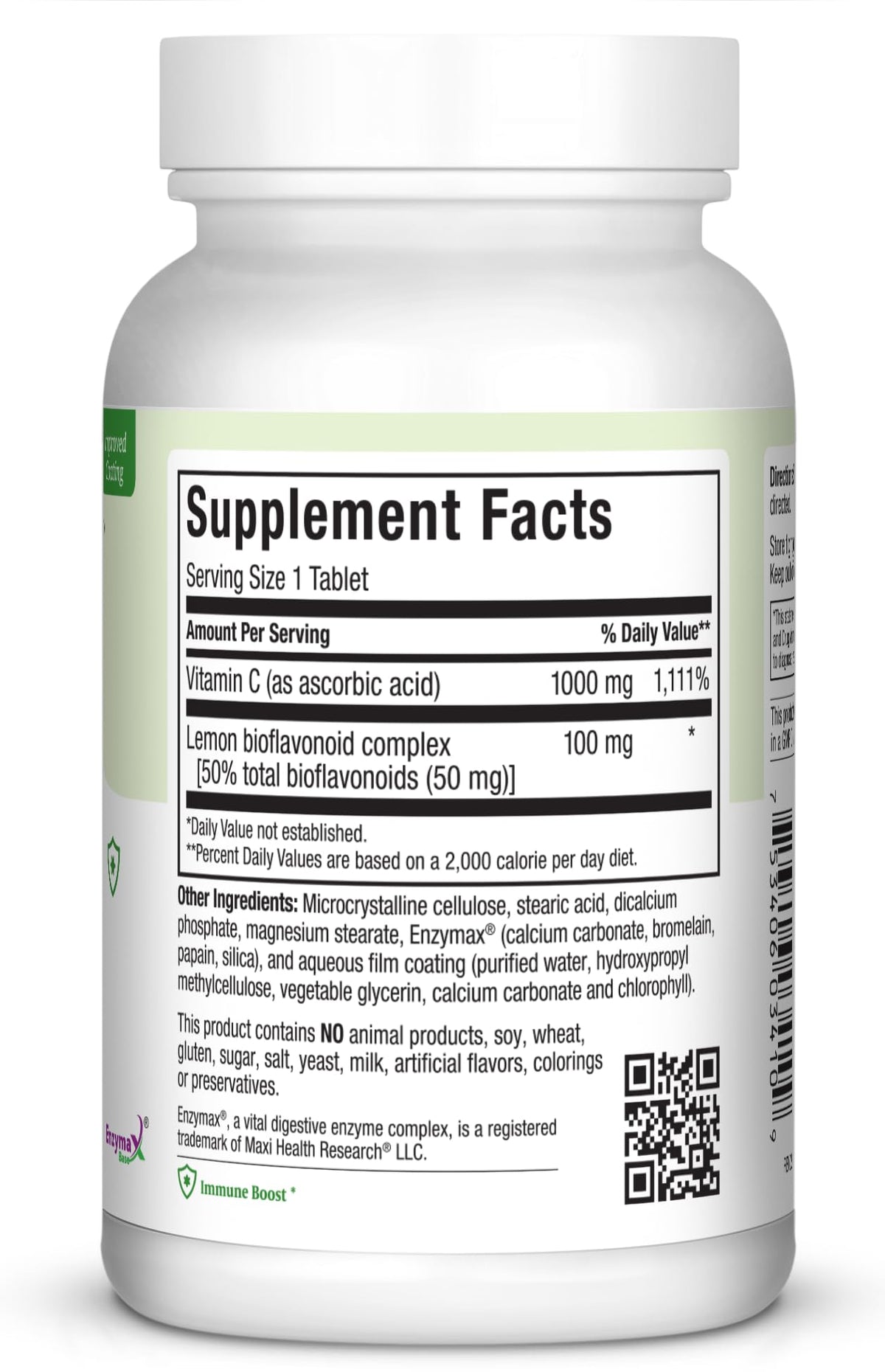Boîte de Maxi Health Vitamine C 1000 mg avec étiquette