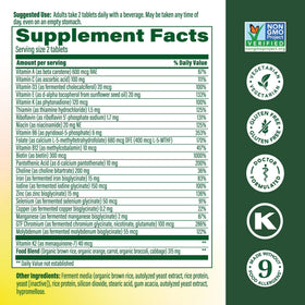 Boîte de MegaFood Multivitamine Avancée pour Femmes avec étiquette