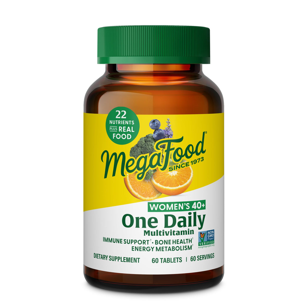 Boîte de MegaFood Multivitamine One Daily pour femmes de 40 ans et plus, 60 comprimés