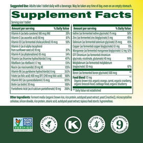 Boîte de MegaFood Multivitamine Quotidienne affichant les ingrédients