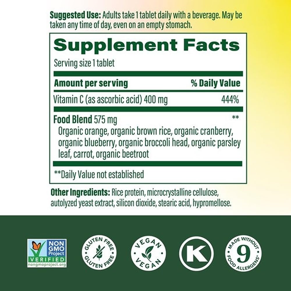 Boîte de MegaFood Ultra C 400 mg, contenant 60 comprimés