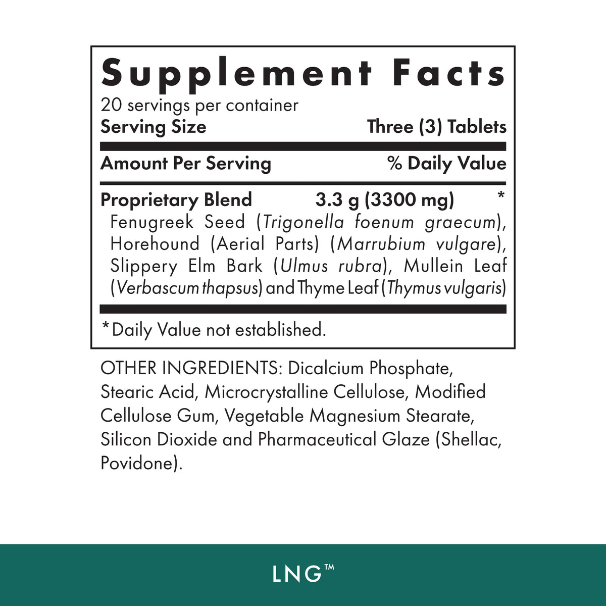 Boîte de MICHAEL'S LNG avec informations nutritionnelles