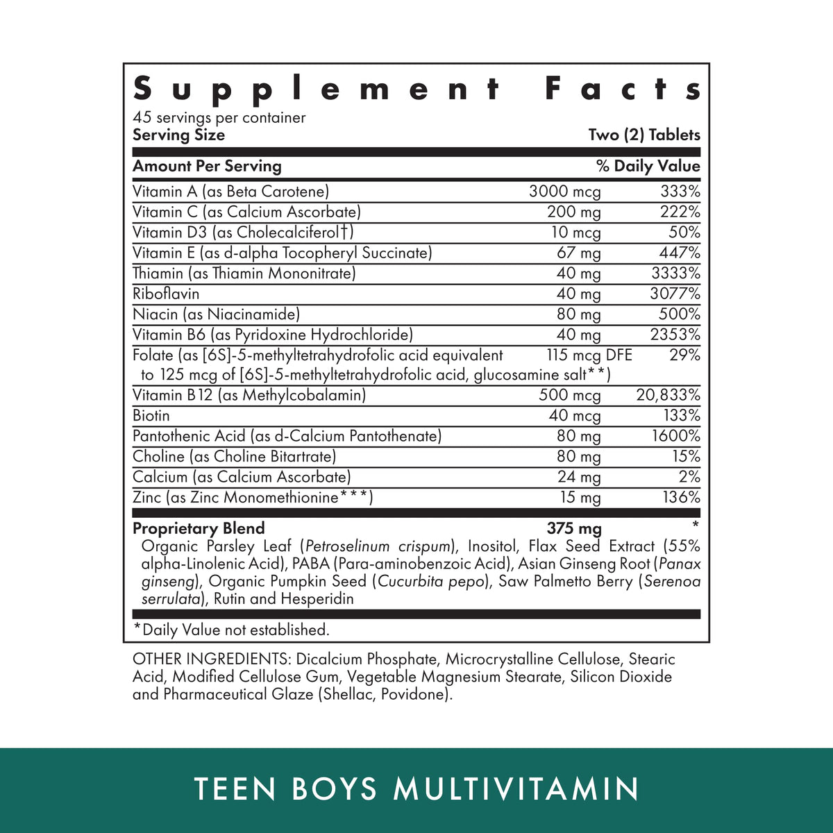 Boîte de MICHAEL'S Multivitamines Adolescents contenant 90 comprimés