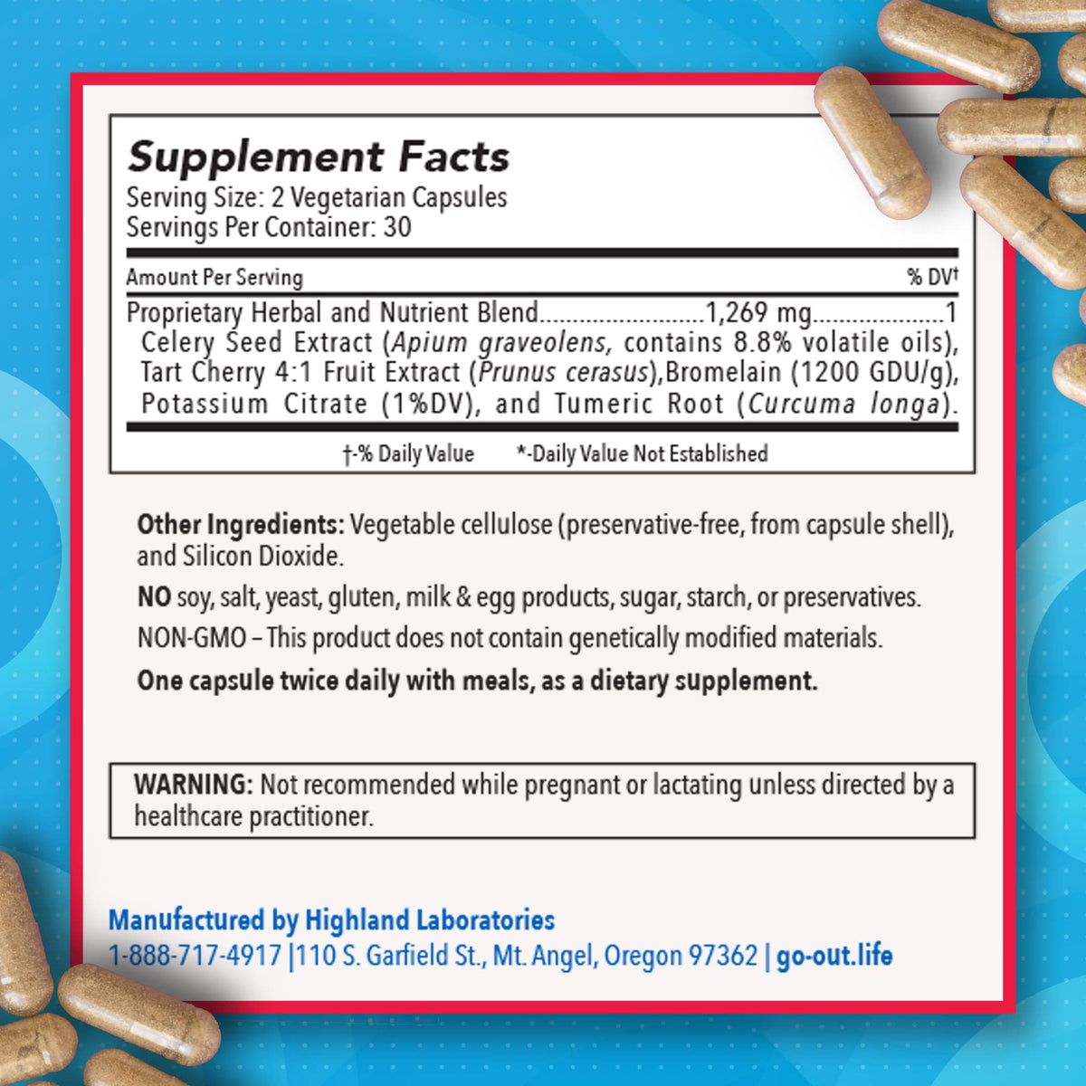 Boîte de Mt. Angel Vitamins Go Out Extra Force avec ingrédients naturels