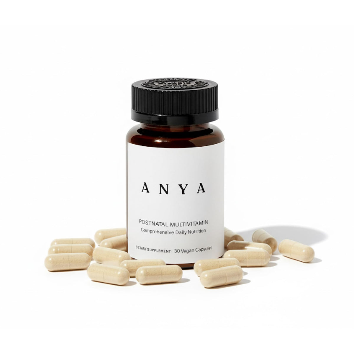 Boîte de multivitamine postnatale ANYA avec 30 capsules