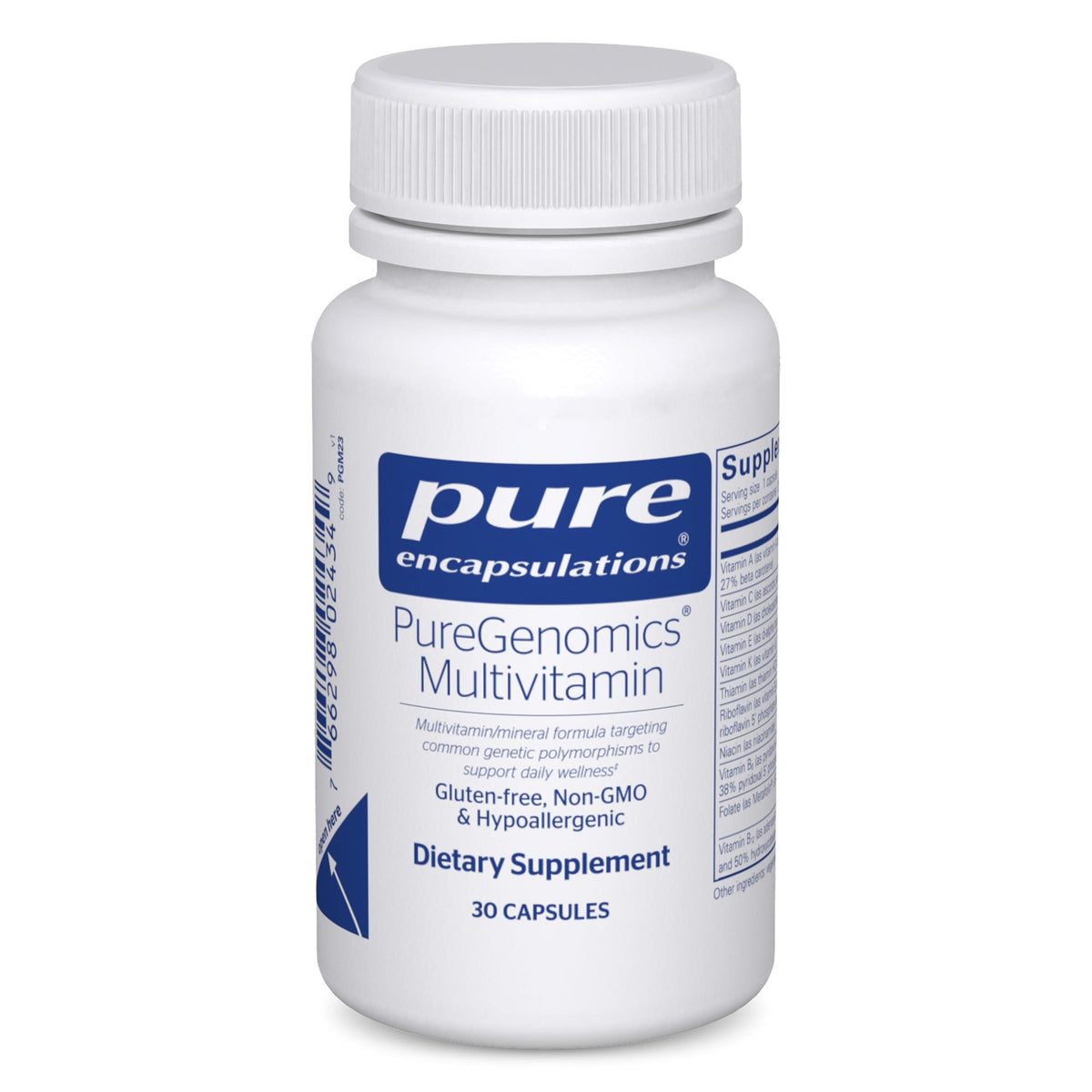 Boîte de Multivitamine PureGenomics de Pure Encapsulations, 30 capsules