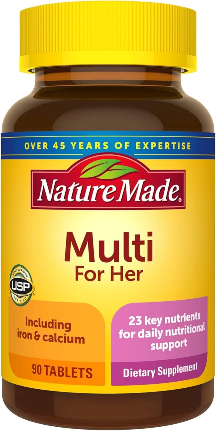Boîte de multivitamines Femme Nature Made 90 comprimés vue de face
