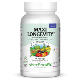 Boîte de multivitamines Maxi Health 50+ contenant 60 capsules