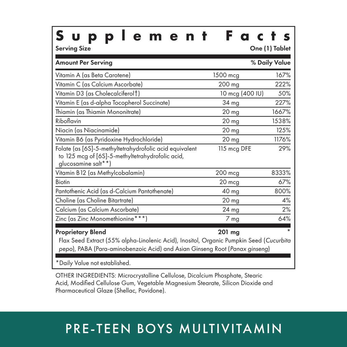 Boîte de multivitamines pré-adolescents garçons MICHAEL'S vue de côté