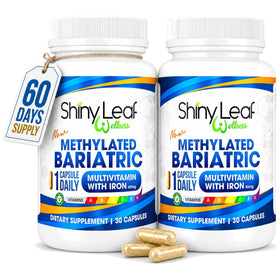 Boîte de multivitamines Shiny Leaf 60 capsules avec étiquette bien visible