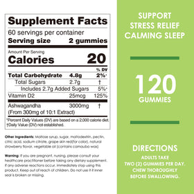 Boîte de Nature's Key Ashwagandha Gummies vue de côté