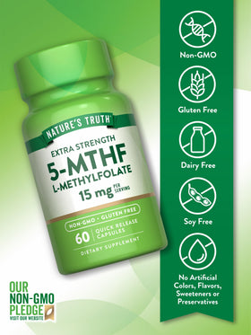 Boîte de Nature's Truth L-Méthylfolate avec étiquette claire