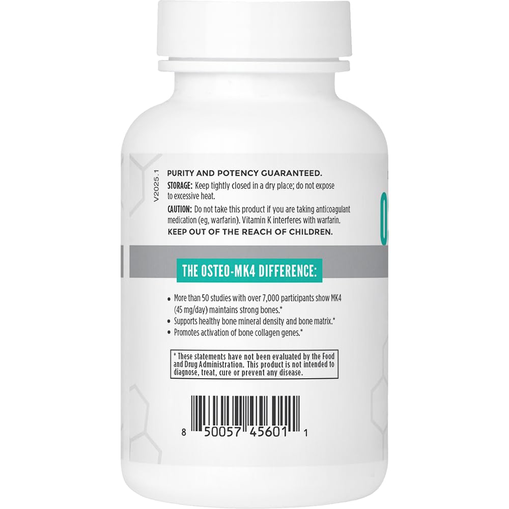 Boîte de NBI Osteo-MK4 montrant le dosage recommandé