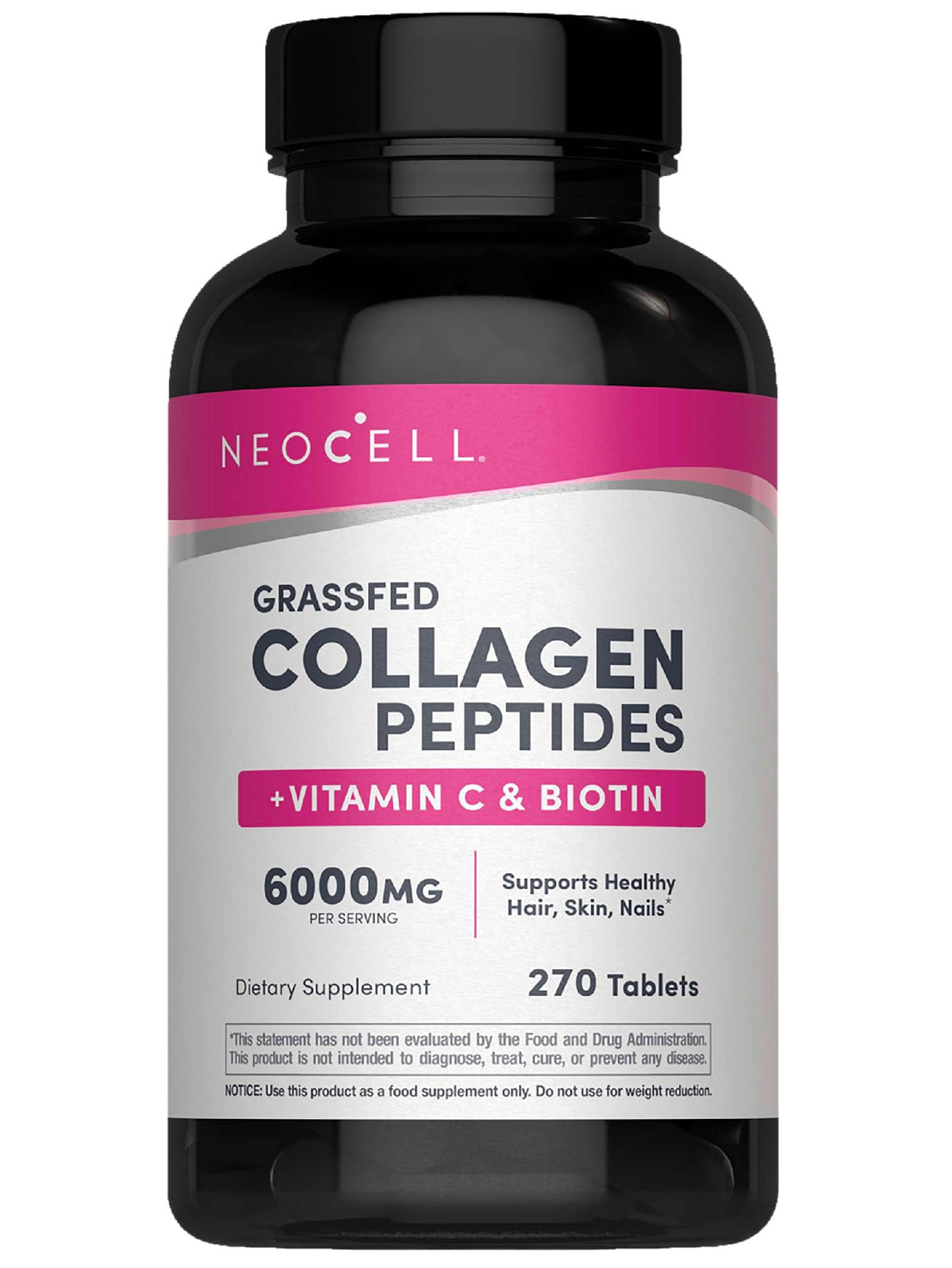 Boîte de NeoCell Collagène Peptides 270 comprimés avec étiquetage