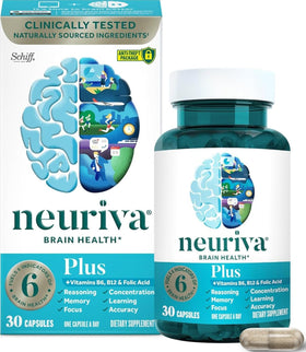 Boîte de NEURIVA Compléments Alimentaires Cérébraux 30 Capsules vue de face