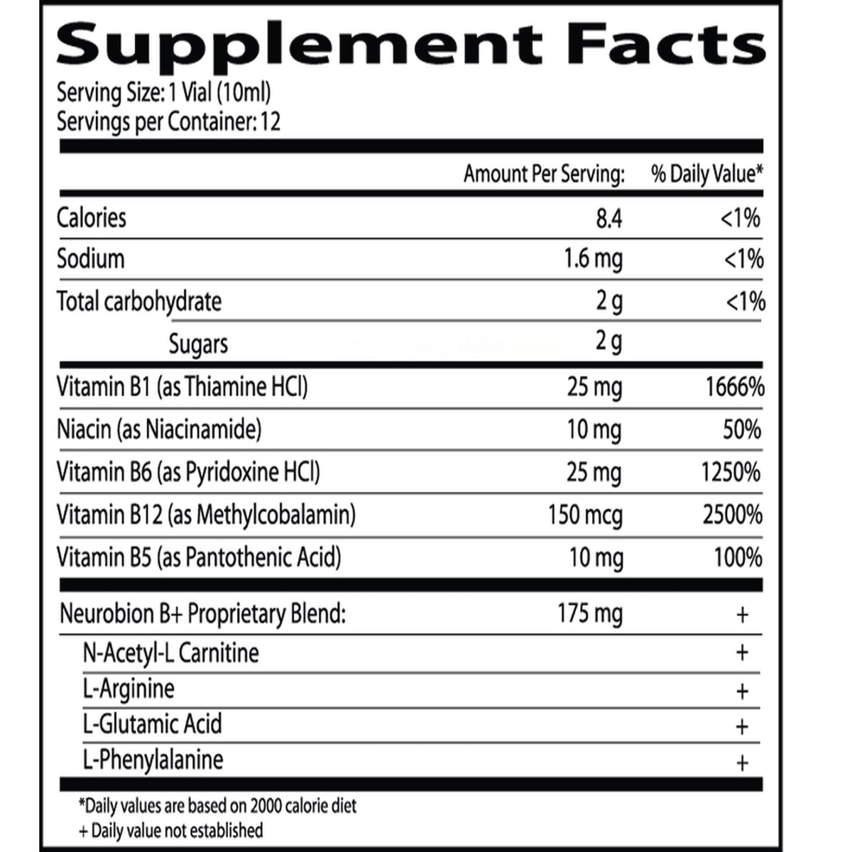 Boîte de Neurobion B-Complex avec 10 shots liquides
