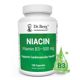 Boîte de niacine Dr. Berg 125 mg avec 100 capsules