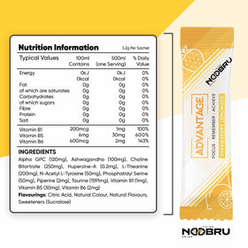 Boîte de Noobru Advantage Nootropic avec 20 sachets