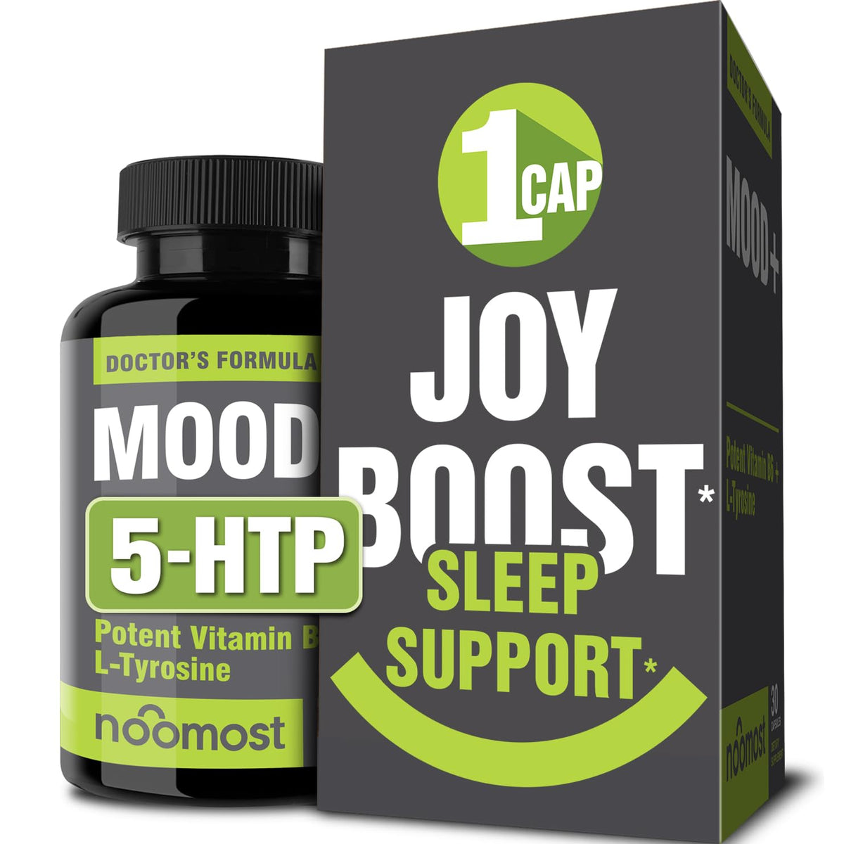 Boîte de NooMost Complément Alimentaire HTP-5 30 Capsules vue de face