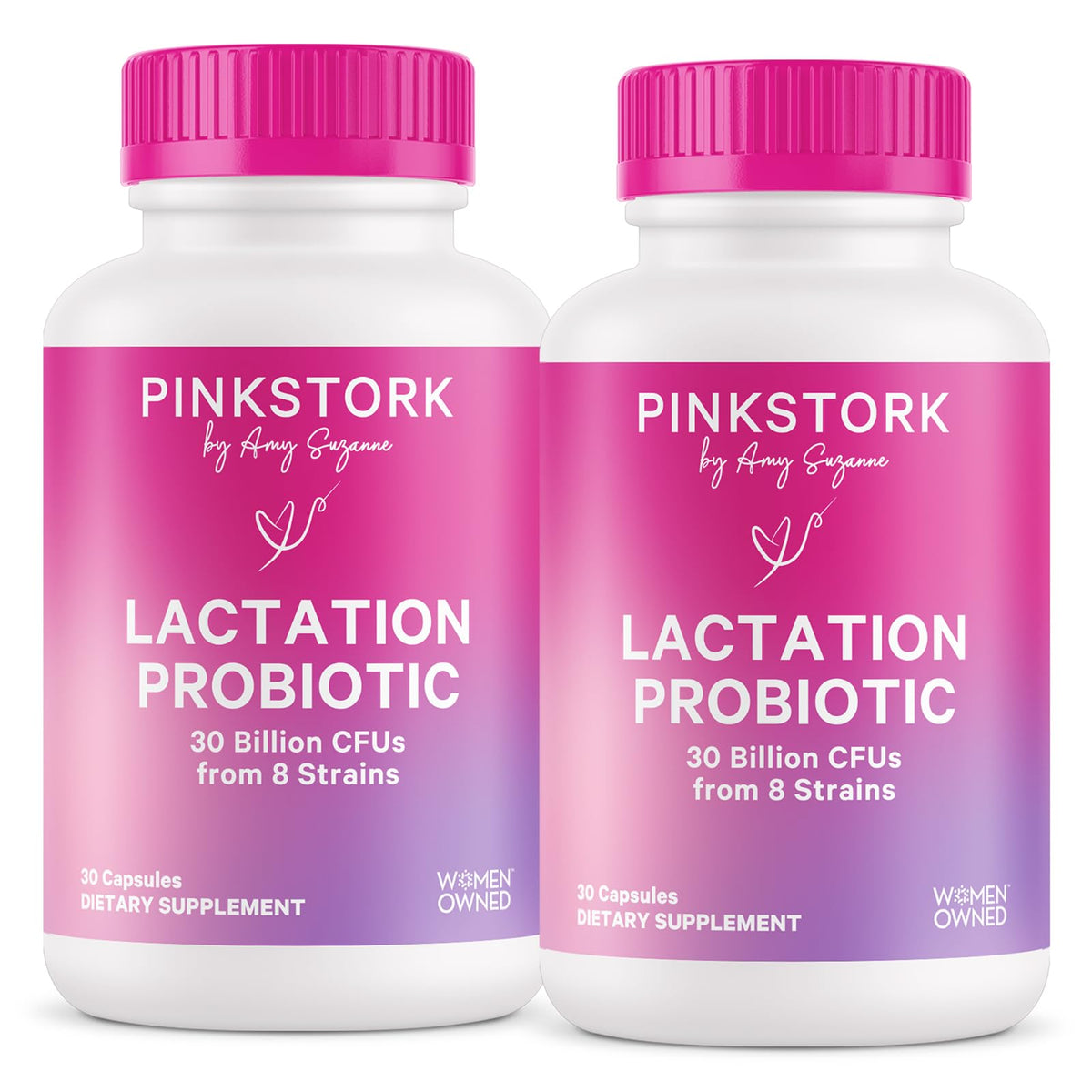Boîte de Pink Stork Probiotiques Lactation 60 capsules vue de face