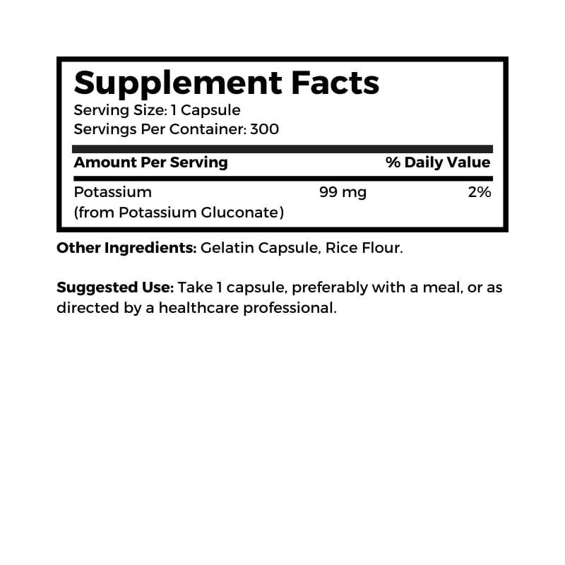Boîte de potassium Dr Clark Store 99mg vue de côté