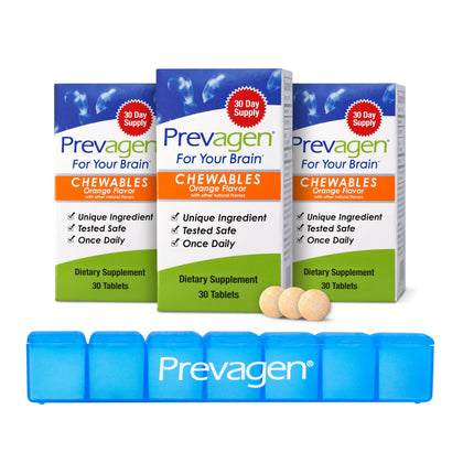Boîte de Prevagen Orange Chewables 210g vue de face