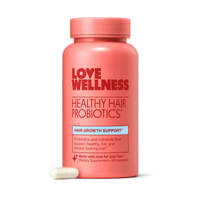 Boîte de Probiotiques Cheveux Sains Love Wellness vue de face