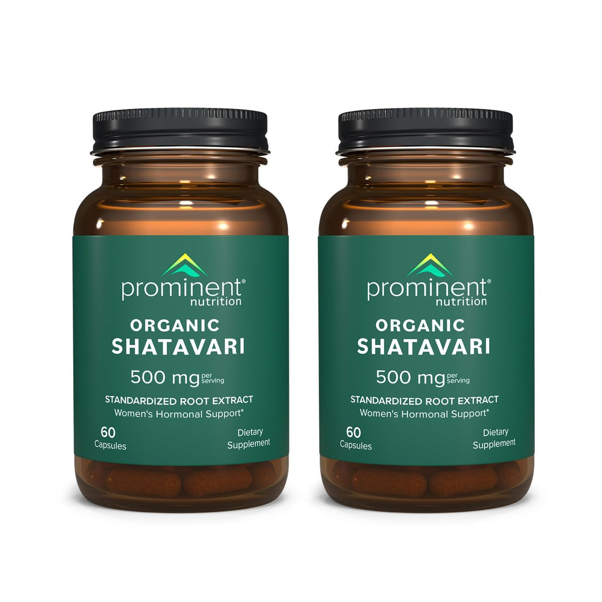 Boîte de Prominent Nutrition Shatavari 500 mg avec 120 capsules