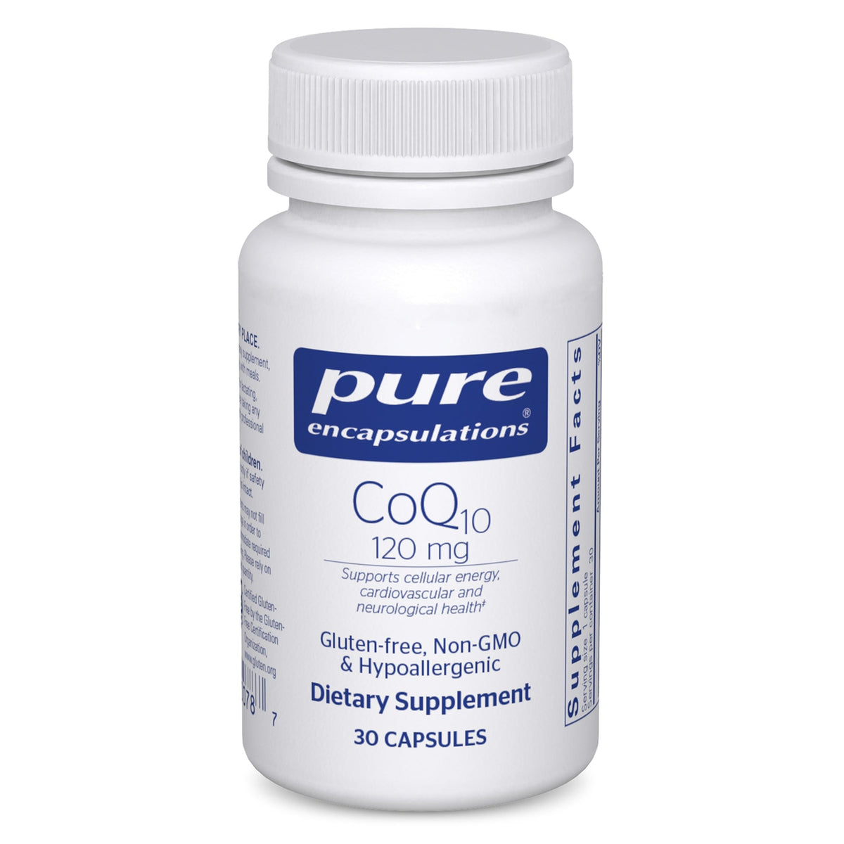 Boîte de Pure Encapsulations CoQ10 120 mg 30 capsules