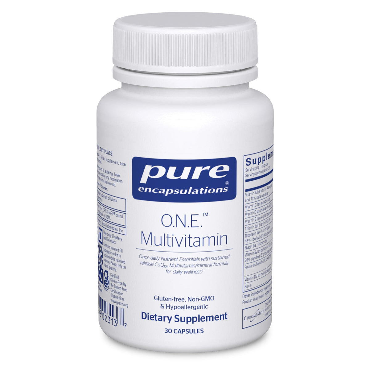 Boîte de Pure Encapsulations O.N.E. Multivitamin 30 capsules vue avant