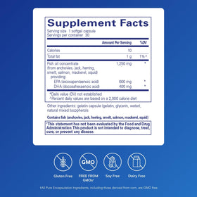 Boîte de Pure Encapsulations O.N.E. Omega avec 30 capsules molles