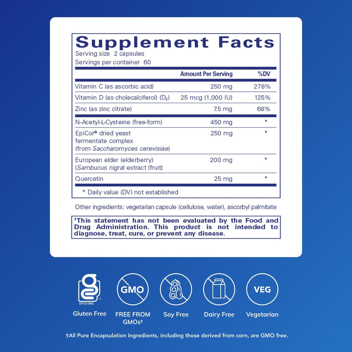 Boîte de Pure Encapsulations PureDefense 120 capsules