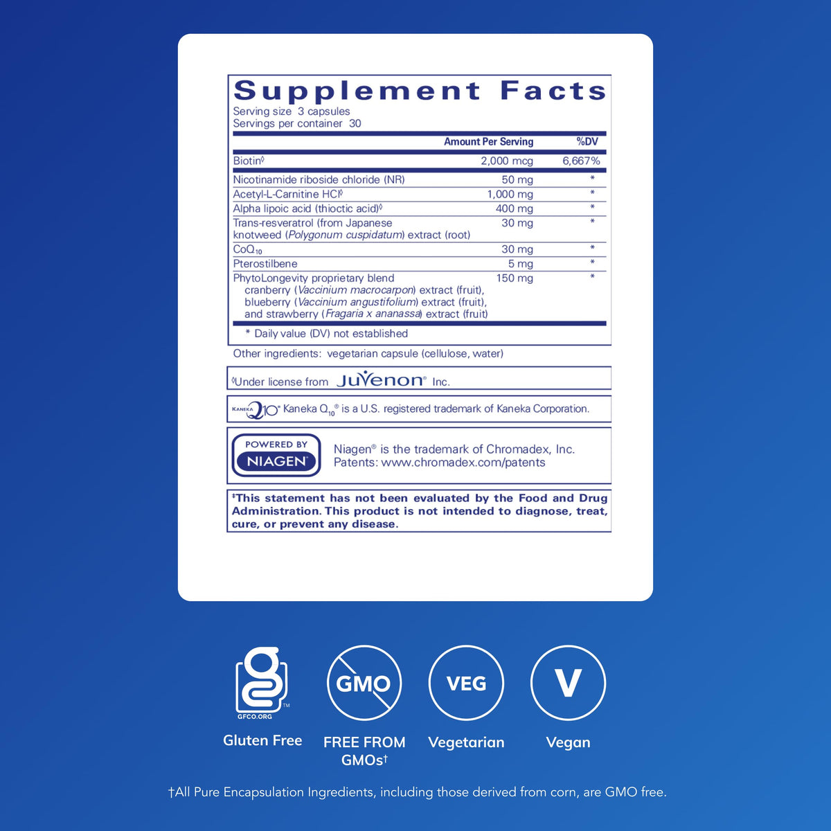 Boîte de Pure Encapsulations RevitalAge Ultra 90 capsules