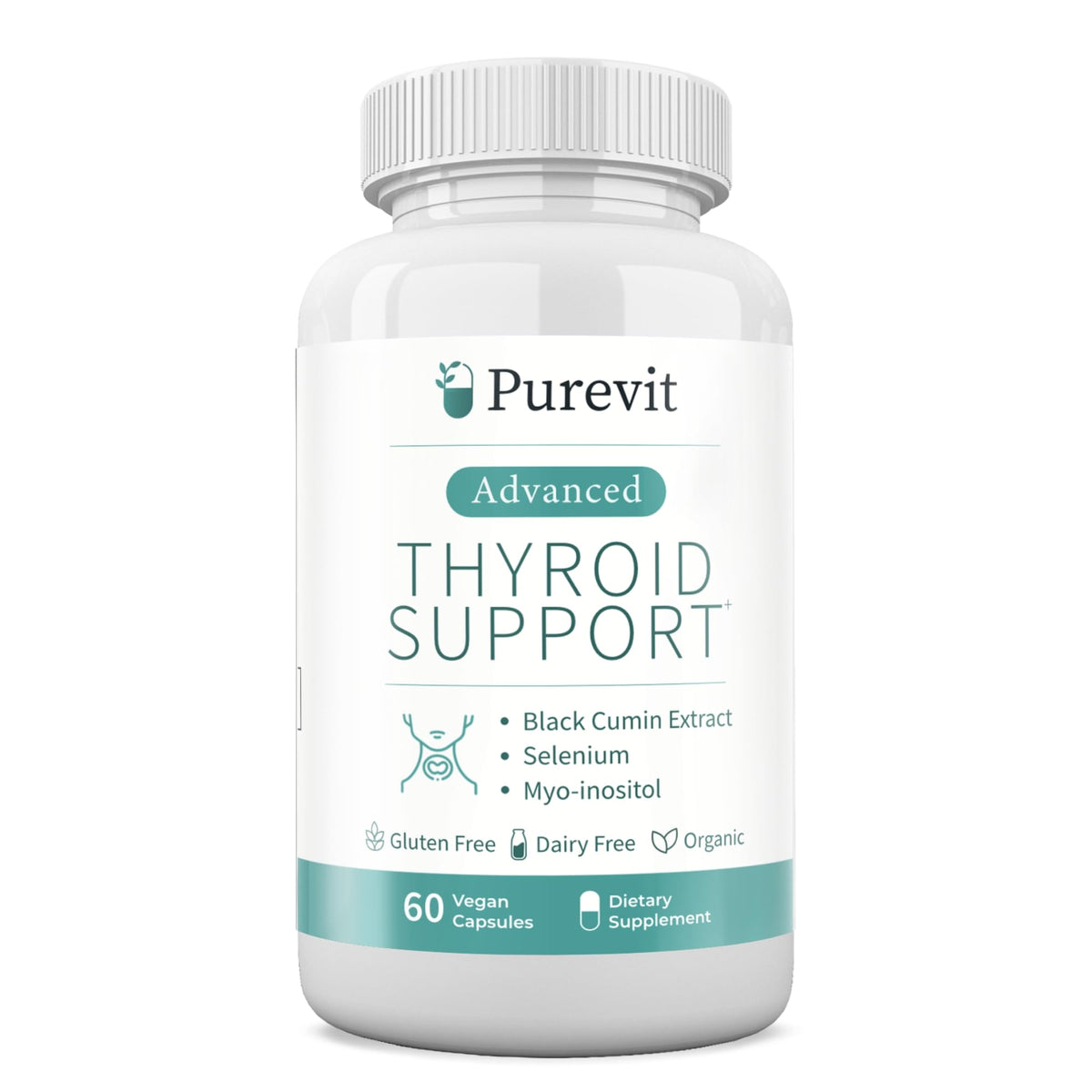Boîte de Purevit Soutien Thyroïdien 60 capsules vue de face