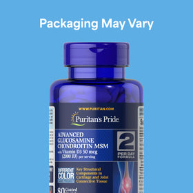 Boîte de Puritan's Pride Glucosamine Chondroïtine avec 80 caplets