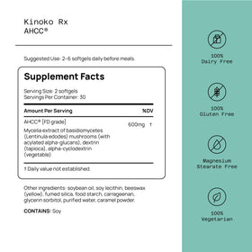 Boîte de Quality of Life Kinoko Rx AHCC 300mg vue de face