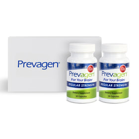 Boîte de rangement Prevagen avec 30 capsules