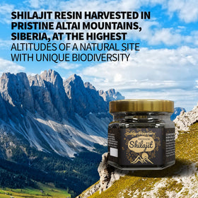Boîte de résine de shilajit avec cuillère doseuse incluse