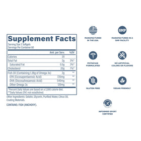 Boîte de Revive Omega 3 montrant l'arrière