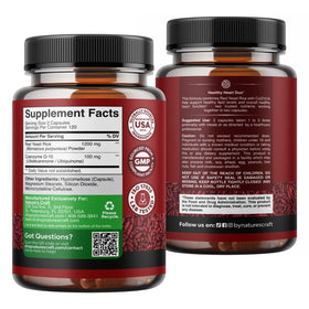 Boîte de riz rouge ouverte avec capsules visibles