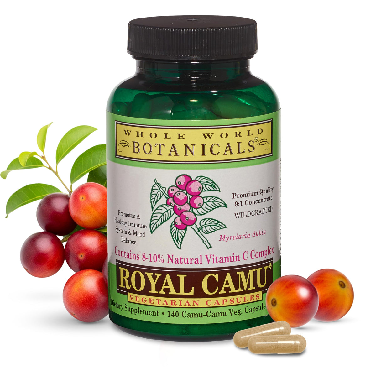 Boîte de Royal Camu Whole World Botanicals vue de face