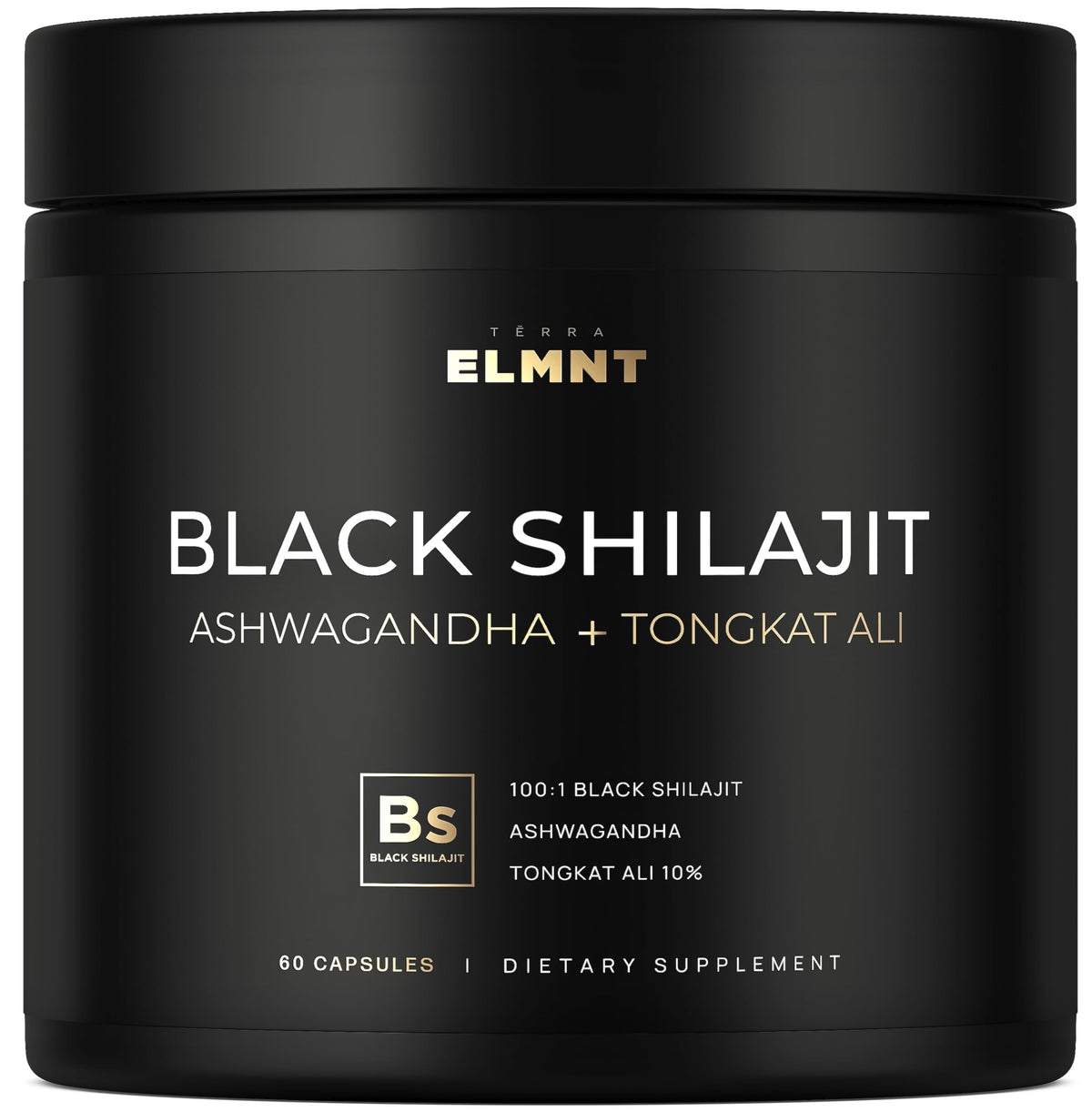 Boîte de Shilajit Noir 100x TERRA ELMNT vue de face